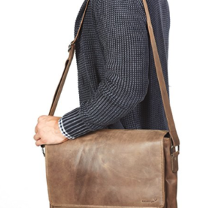 Packenger Vethorn Leder Messenger Bag Umhängetasche oder Notebooktasche